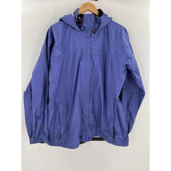 Marmot Rain Jacket Womens XL Purple Precip Lightweight Hooded Zipper Pockets - Picture 6 of 16
